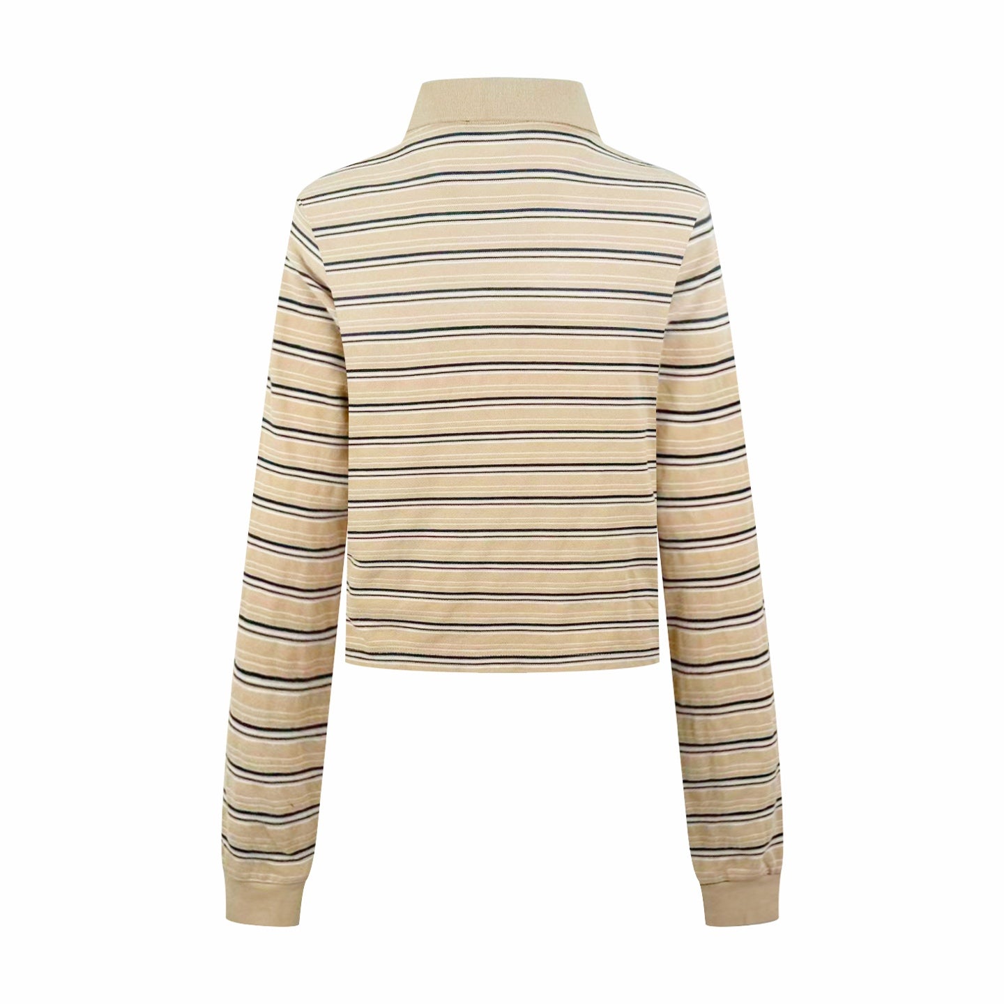 2026 Women's GS Logo Striped Long-Sleeve Polo Shirt (FF753)