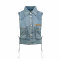 2026 Women's GS Logo Belted Denim Jacket (EE434)
