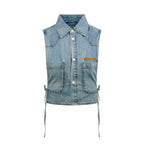 2026 Women's GS Logo Belted Denim Jacket (EE434)