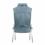 2026 Women's GS Logo Belted Denim Jacket (EE434)