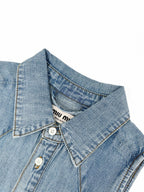 2026 Women's GS Logo Belted Denim Jacket (EE434)