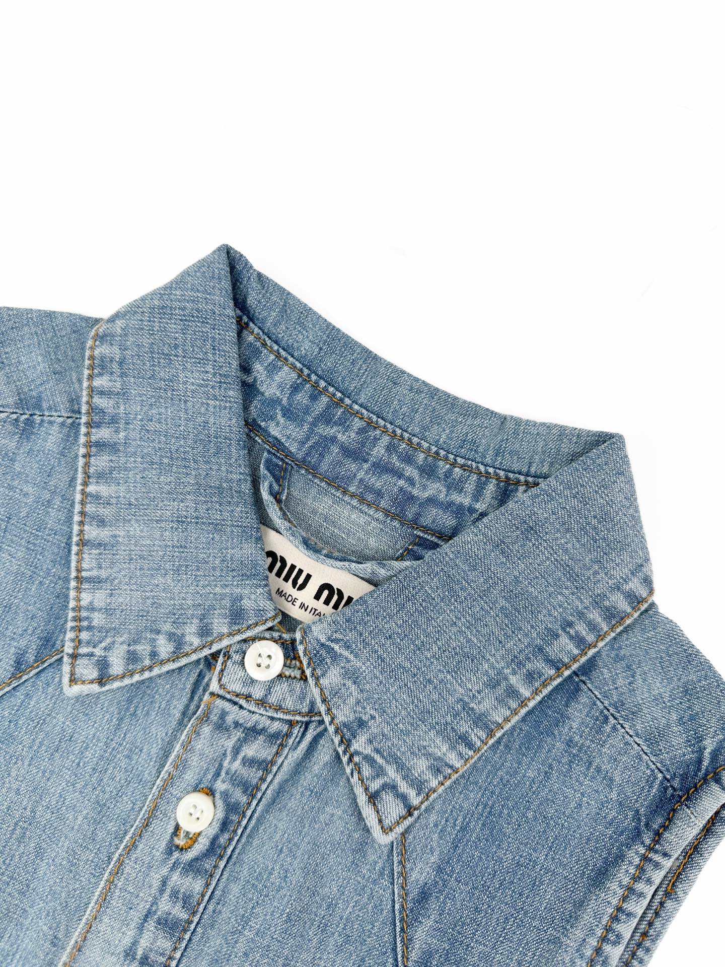 2026 Women's GS Logo Belted Denim Jacket (EE434)