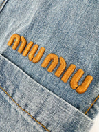 2026 Women's GS Logo Belted Denim Jacket (EE434)