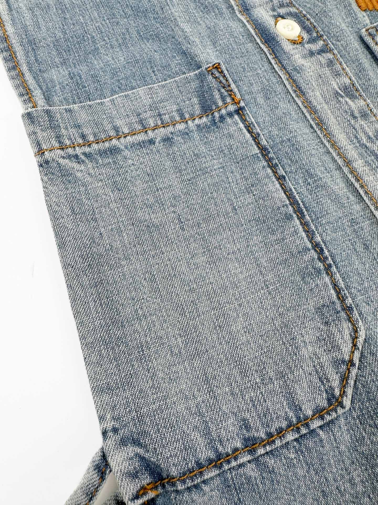 2026 Women's GS Logo Belted Denim Jacket (EE434)