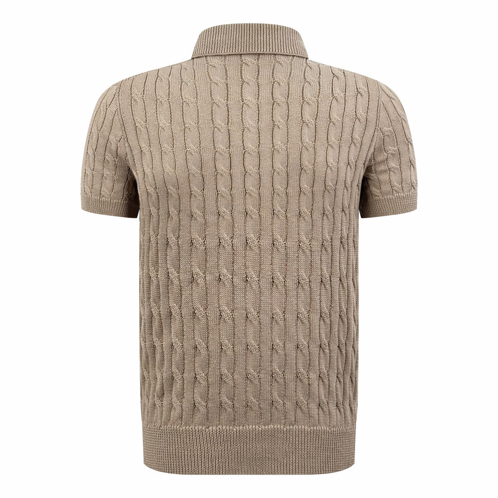 2026 New GS Cable-Knit Polo Neck Sweater (CC945-A60)