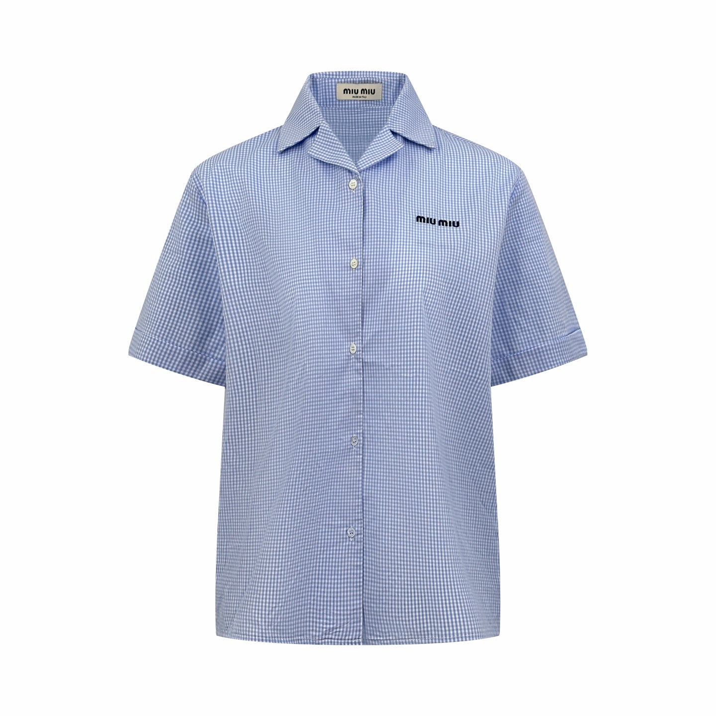 2026 Women's GS Logo Embroidered Checkered Shirt (FF773)