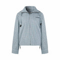 2026 Women's GS Embroidered Checkered Hooded Jacket (FF762)