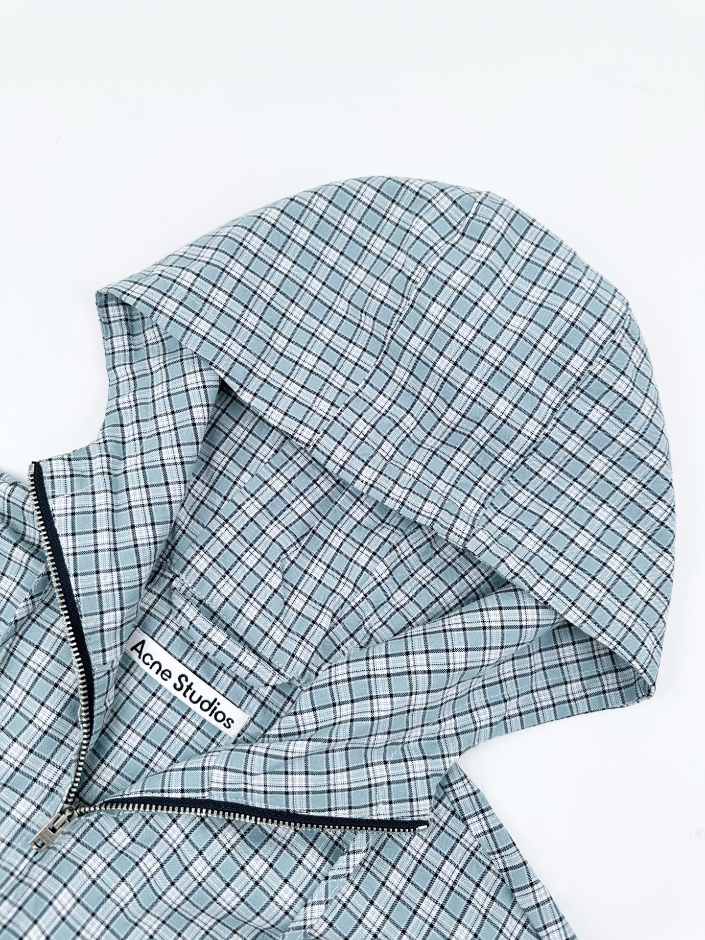 2026 Women's GS Embroidered Checkered Hooded Jacket (FF762)