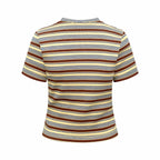 2026 Women's GS Leather Striped Short Sleeve (EE423)