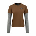 2026 Women's GS Logo Striped Fake Two-Piece Long-Sleeved (FF798)