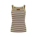 2026 Women's GS Leather Striped Tank Top (EE443)