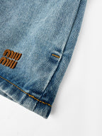 2026 Women's GS Logo Denim Short Skirt (EE432)