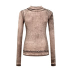 2026 Women's GS Fake Two-Piece Logo Print Long-Sleeved (EE428)