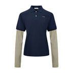 2026 Women's GS Logo Fake Two-Piece Polo Collar Long Sleeve (FF799)