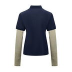 2026 Women's GS Logo Fake Two-Piece Polo Collar Long Sleeve (FF799)