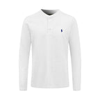 2026 New GS Embroidered Henley-neck Long-sleeved Top (CC977-A35)