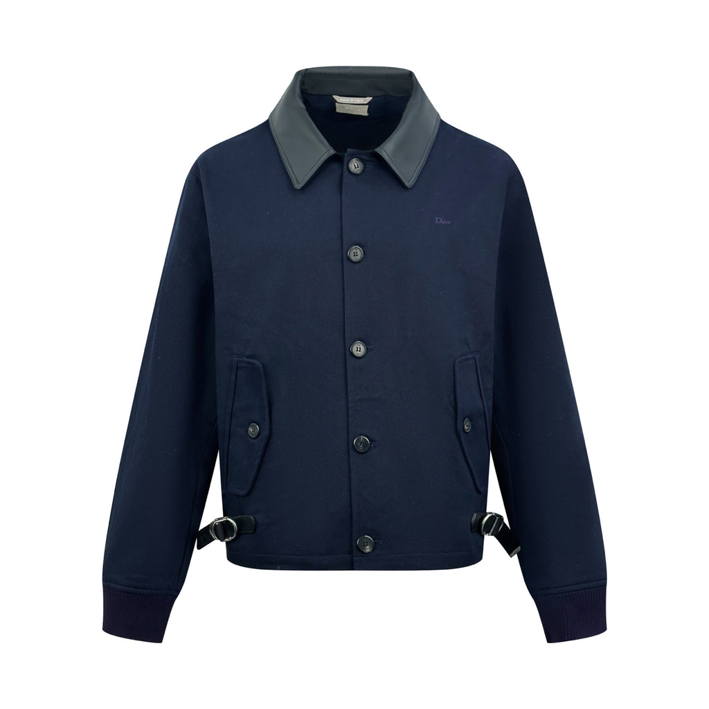 2026 New Model GS Embroidered Snapback Leather Collar Jacket (AA665-C10)