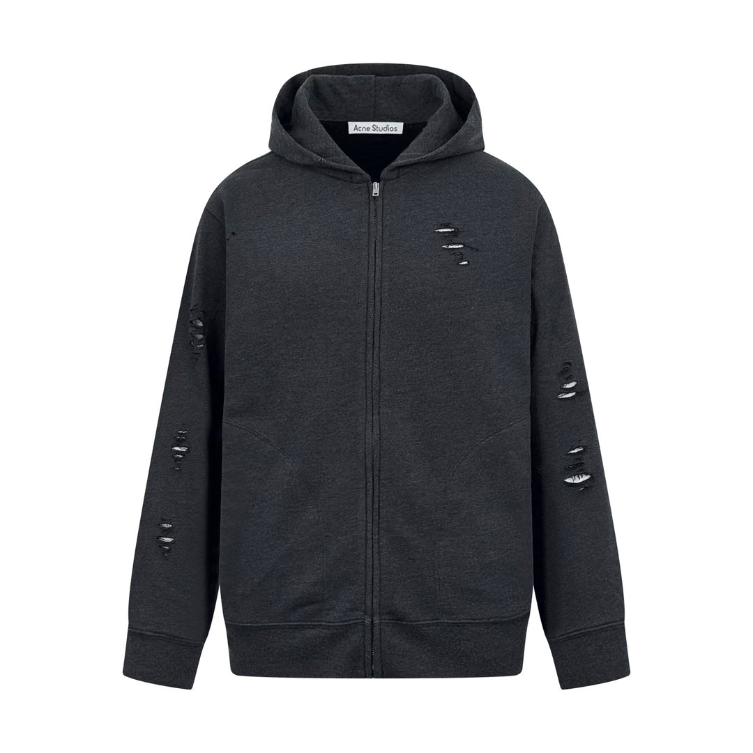 2026 New GS Distressed Logo Zip-Up Jacket with Holes (25303-B75)