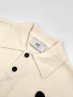 2026 New Model GS Heart Patterned Knitted Polo Shirt (25366-B25)