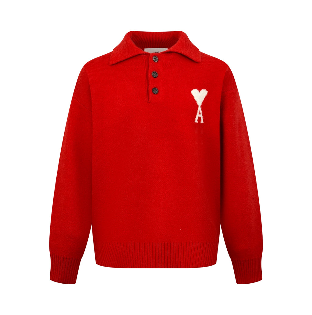 2026 New Model GS Heart Patterned Knitted Polo Shirt (AA648-B25)