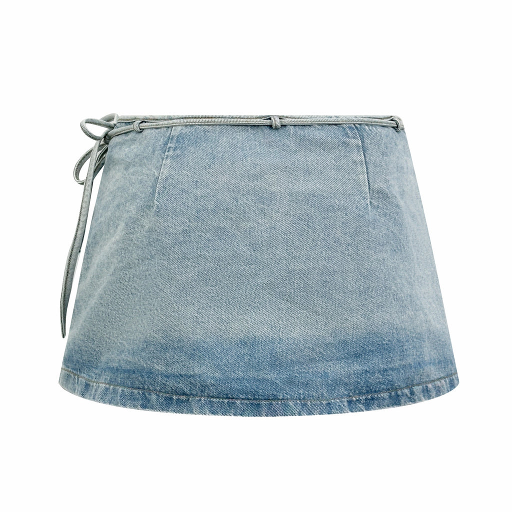 2026 Women's GS Letter Metal Denim Short Skirt (FF792)