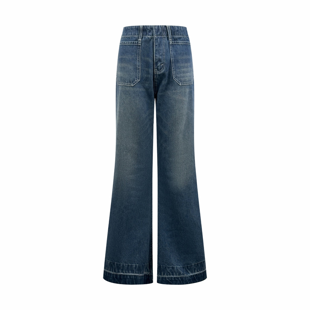 2026 Women's GS Logo Flared Denim Jeans (EE427)
