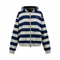 2026 Women's GS Logo Striped Hooded Coat (DD155)