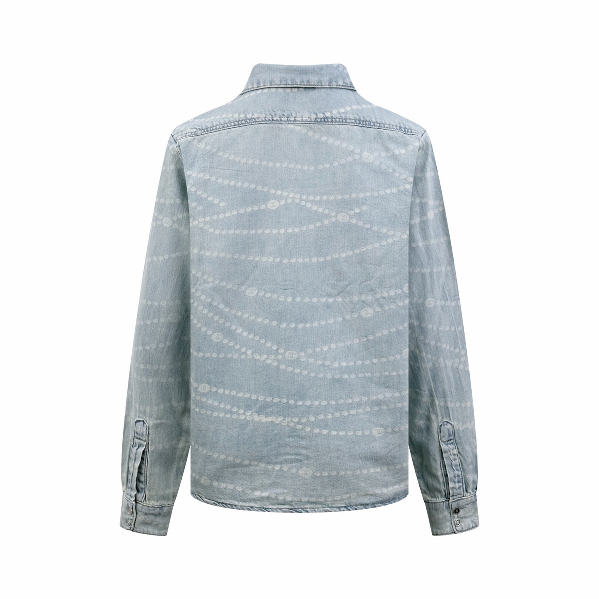 2026 Women's GS Logo Washed Denim Pearl Shirt (FF805)