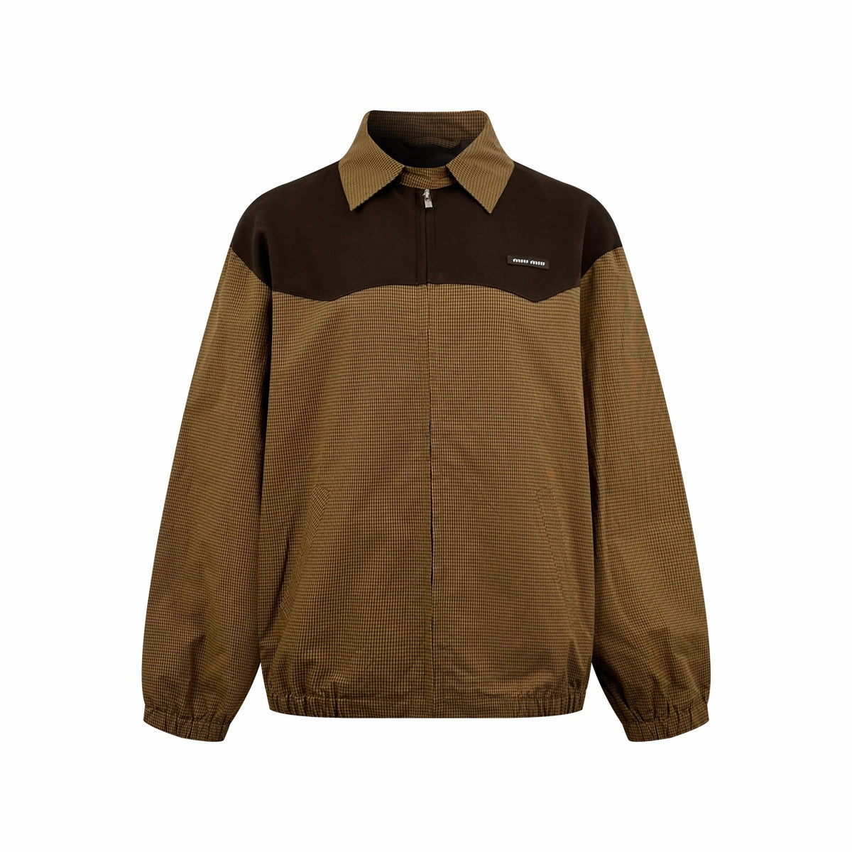 2026 Women's GS Logo Check Pattern Zip-Up Coat (FF800)