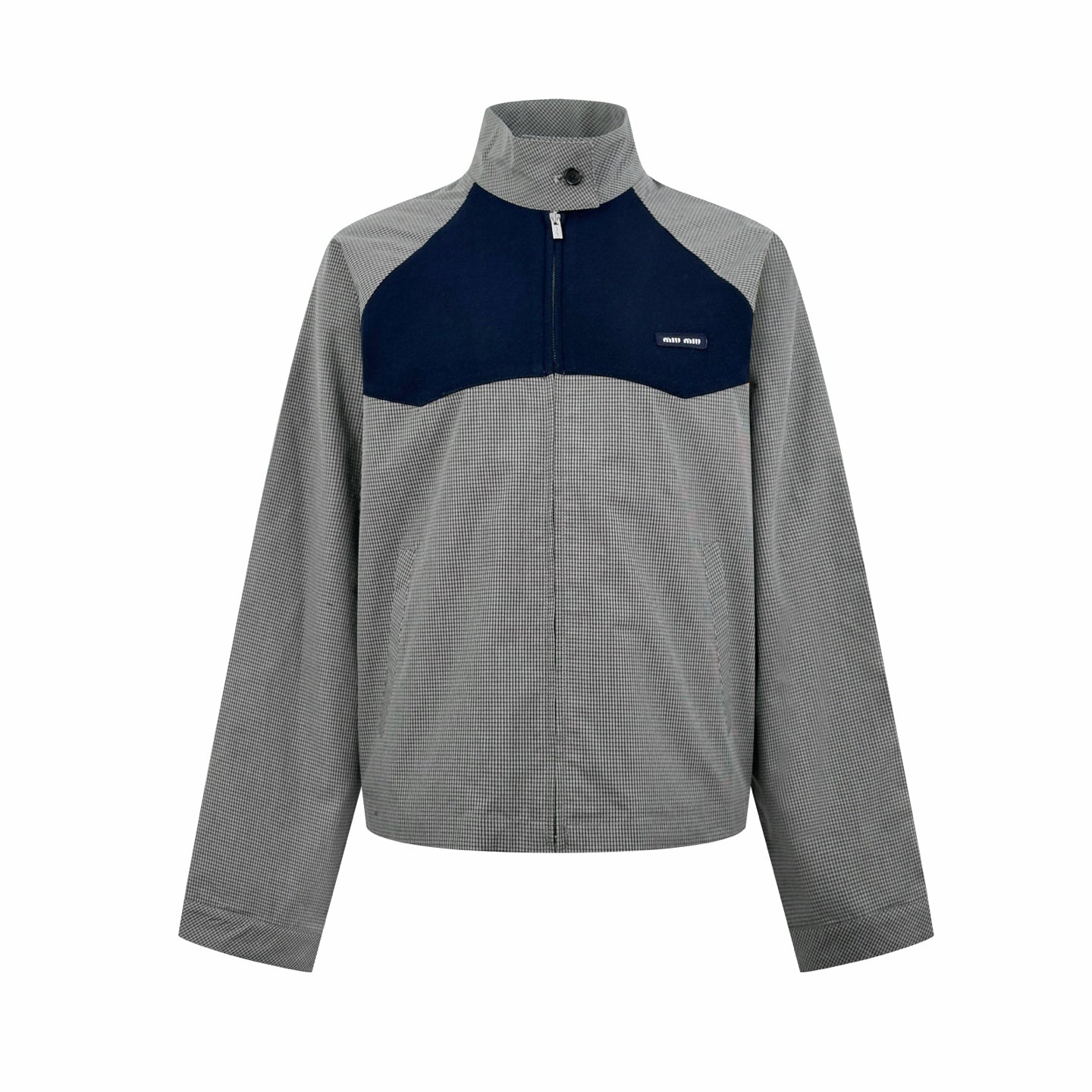 2026 Women's GS Logo Check Pattern Zip-Up Coat (FF797)