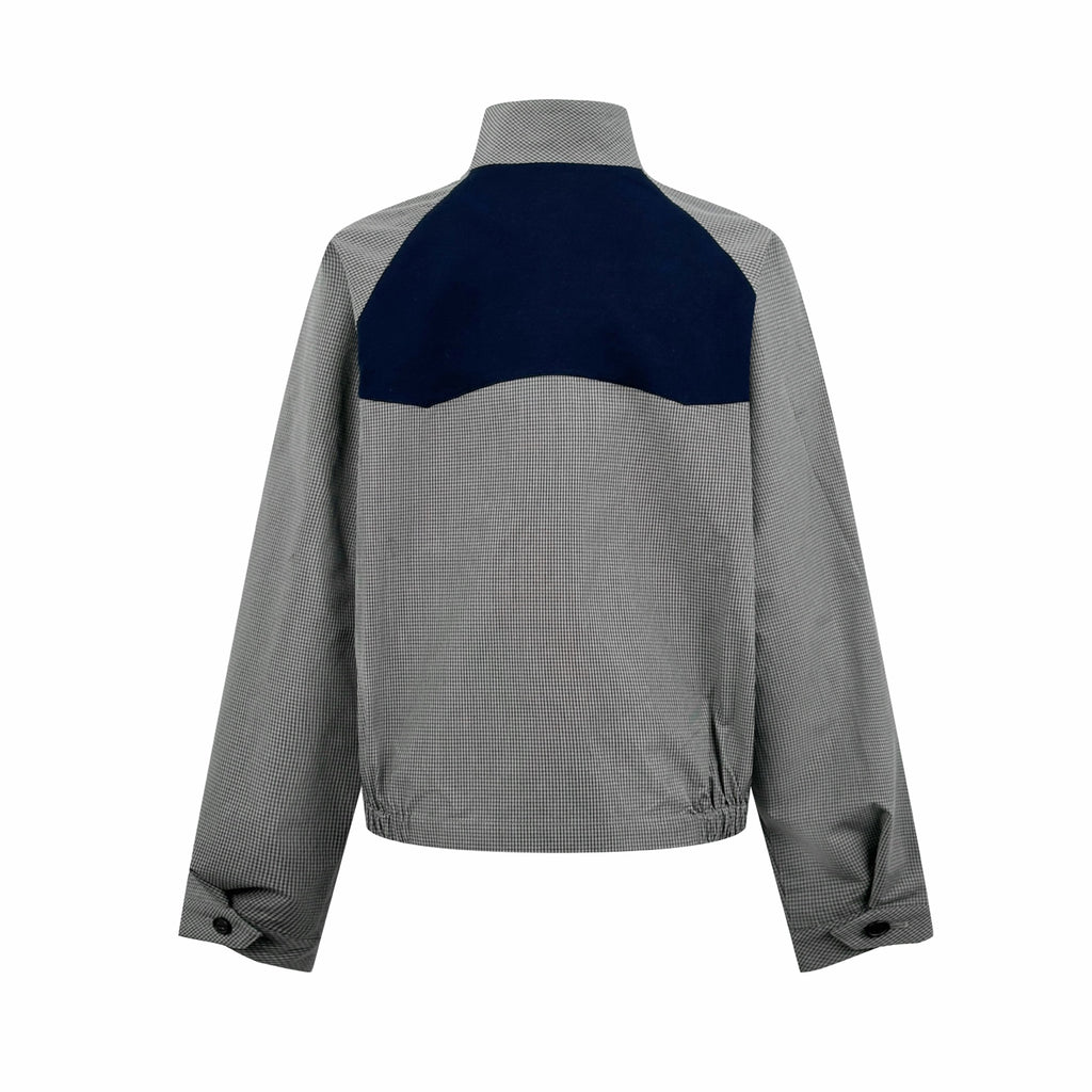 2026 Women's GS Logo Check Pattern Zip-Up Coat (FF797)