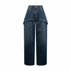 2026 Women's GS Leather Asymmetric Jeans (DD178)
