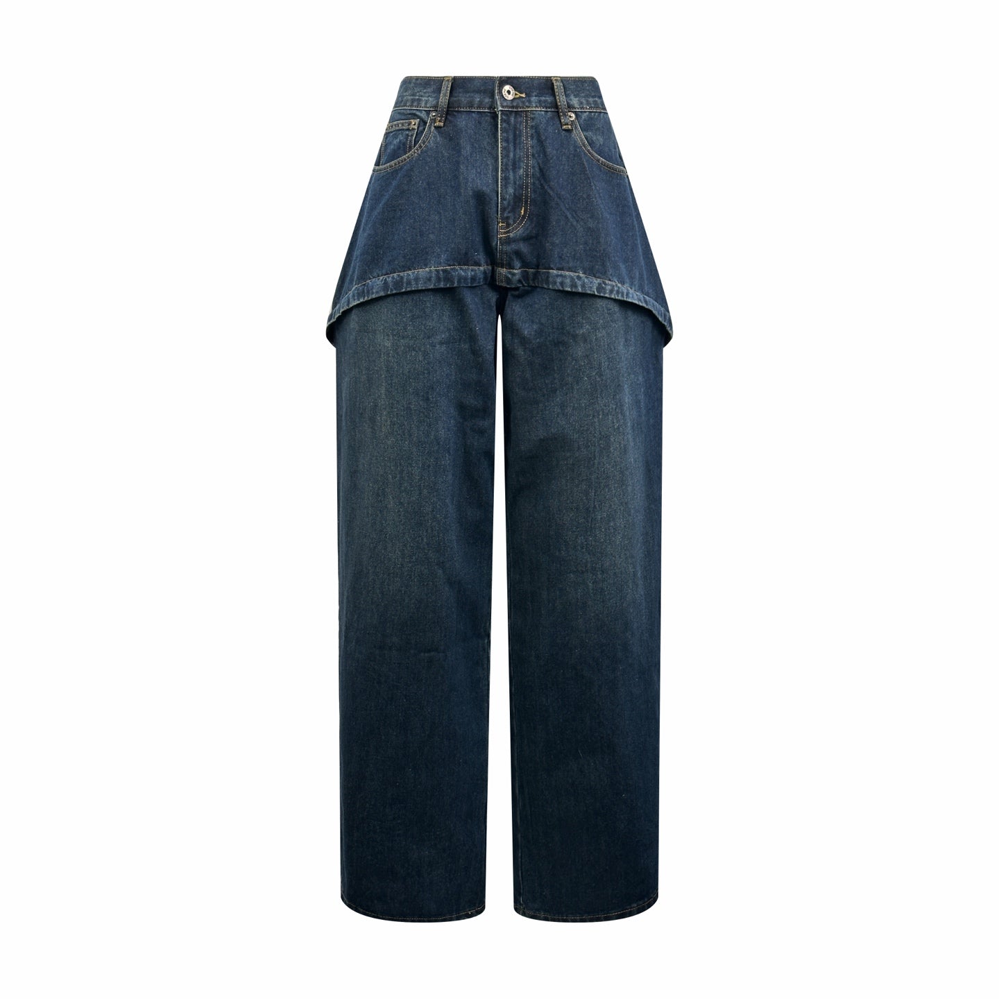 2026 Women's GS Leather Asymmetric Jeans (DD178)