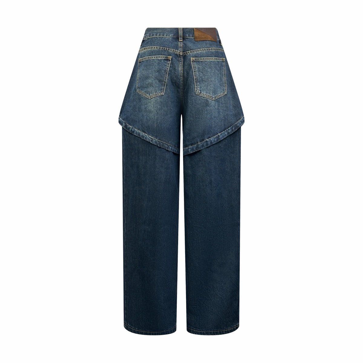 2026 Women's GS Leather Asymmetric Jeans (DD178)