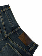 2026 Women's GS Leather Asymmetric Jeans (DD178)