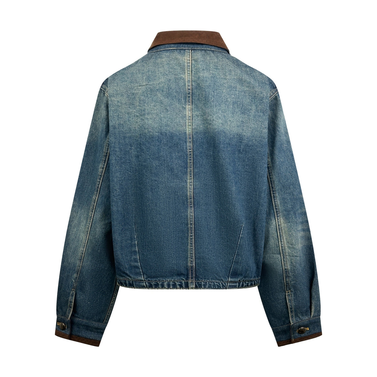 2026 New Model GS Leather Detail Denim Jacket (BB872-C25)