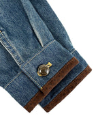 2026 New Model GS Leather Detail Denim Jacket (BB872-C25)