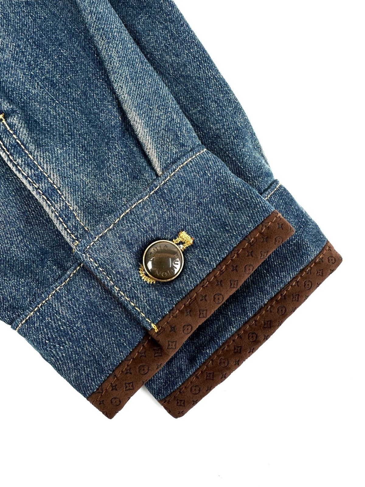 2026 New Model GS Leather Detail Denim Jacket (BB872-C25)