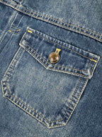 2026 New Model GS Leather Detail Denim Jacket (BB872-C25)