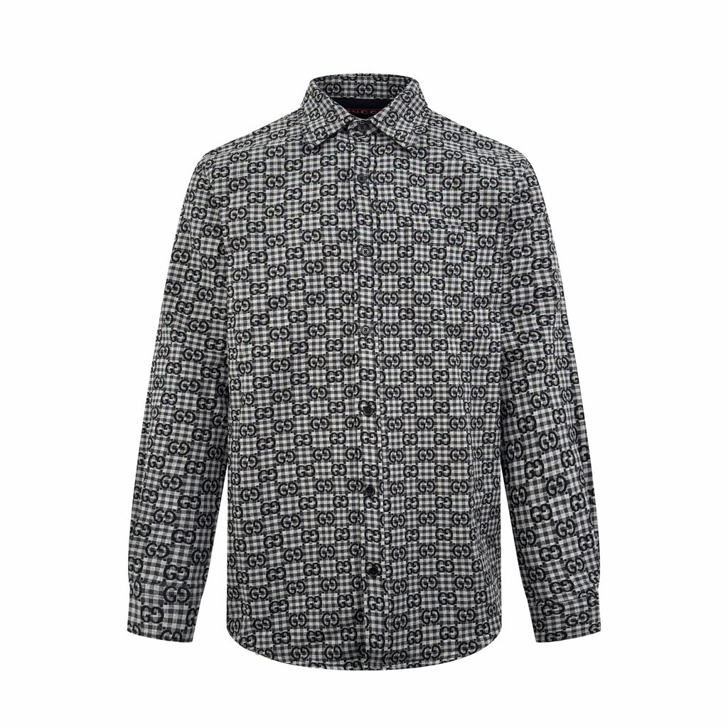 2026 New GS Full-Print Check Jacquard Shirt (BB720-B50)