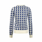 2026 Women's GS Butterfly Knot Peacock Pattern Plaid Sweater (DD144)