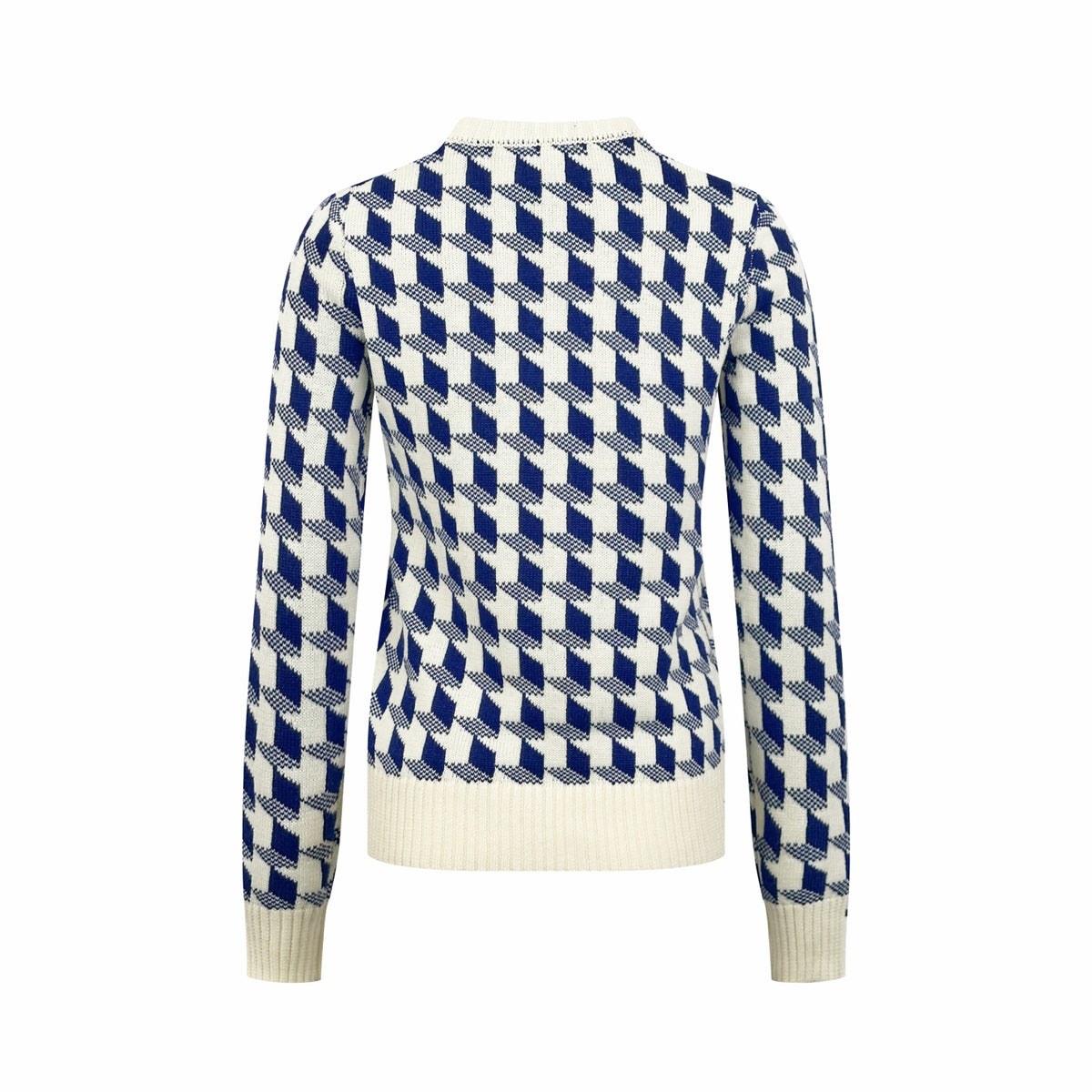 2026 Women's GS Butterfly Knot Peacock Pattern Plaid Sweater (DD144)
