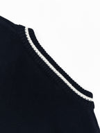 2026 New Model GS Embroidered Twisted Knit V-Neck Sweater (AA675-B25)