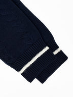 2026 New Model GS Embroidered Twisted Knit V-Neck Sweater (AA675-B25)