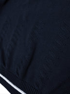 2026 New Model GS Embroidered Twisted Knit V-Neck Sweater (AA675-B25)