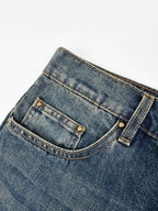 2026 New Model GS Leather Detail Pockets Denim Jeans (BB4018-B80)