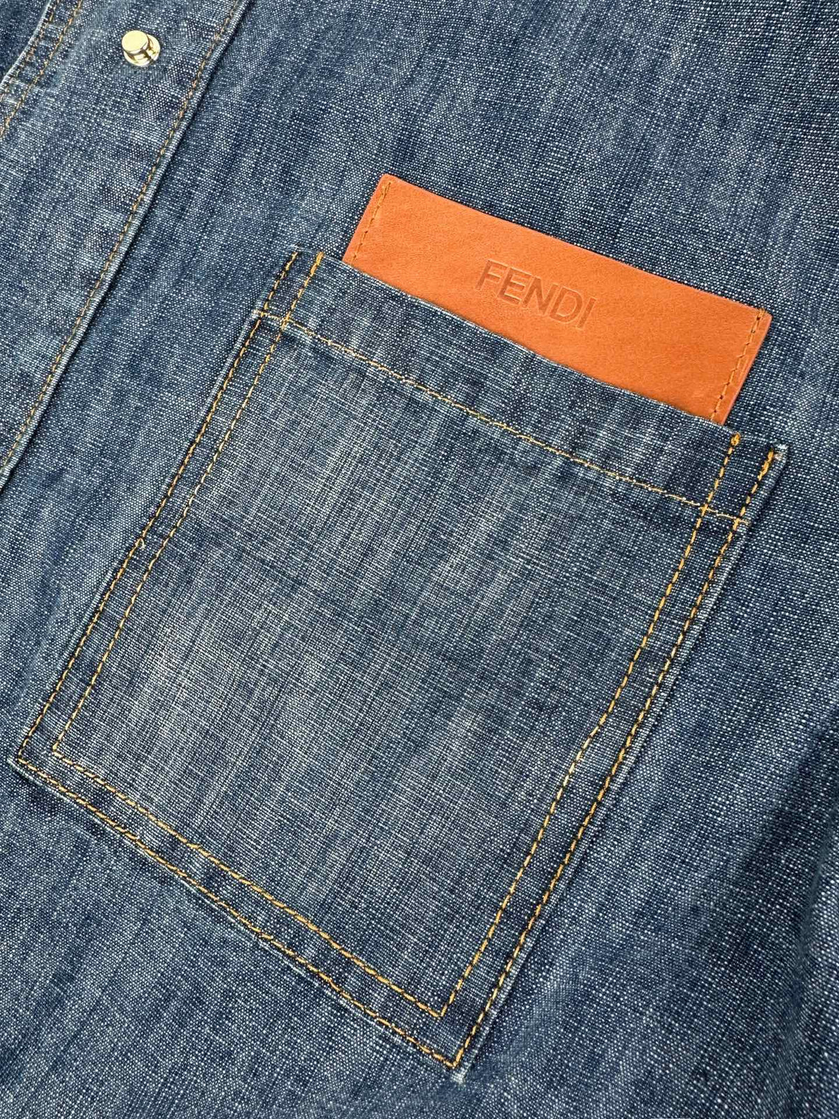 2026 Women's GS Leather Patch Denim Jacket (EE436)