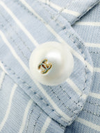 2026 Women's GS Double C Embroidered Striped Shirt (FF804)