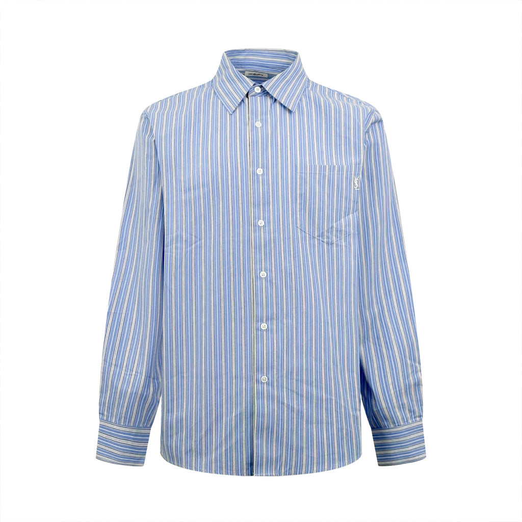 2026 New Edition GS Logo Embroidered Striped Shirt (BB4004-B35)