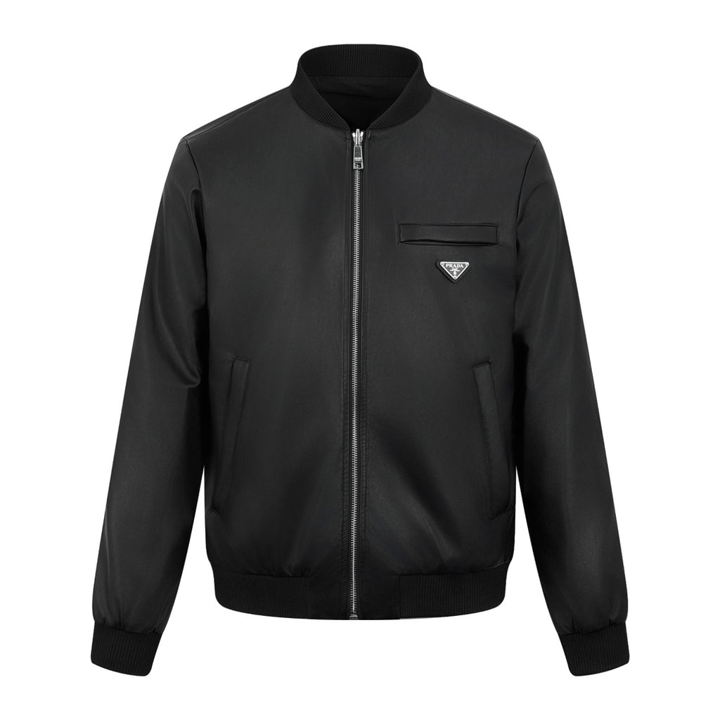 2026 New GS Two-Sided Wear Leather Plain Weave Jacket (25288-D10)